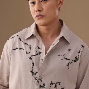 Cotton Linen: Ant Life Cotton Linen Shirts